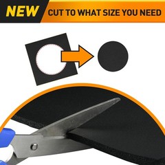 4Pcs Neoprene Foam Padding Sheet 3/4in 12x8in Self Adhesive Anti Vibration Black