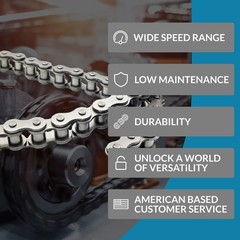 (5 Pack) PGN #50 Roller Chain Offset Links – 5/8″ Pitch – Half Link