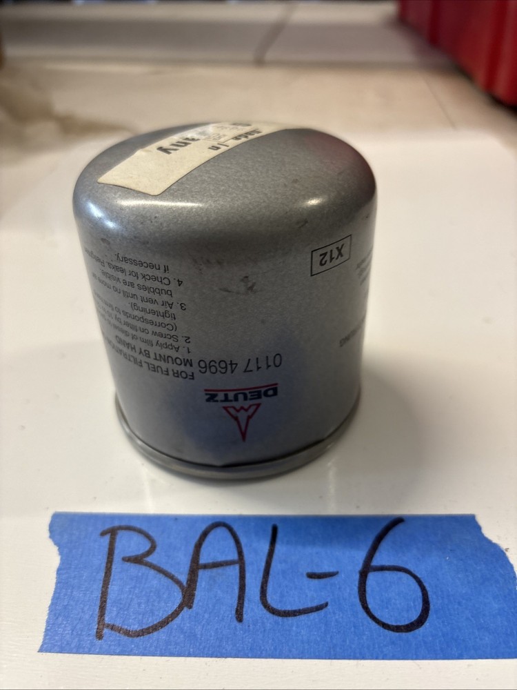 Deutz 01174696 OEM NOS Fuel Filter For Select Diesel Engines