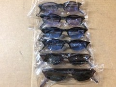 ASSORTED BOX OF SUNGLASSES SUN GLASSES SET OF 6 GLASS COLORED SMALL LENS