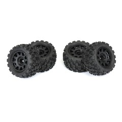 Pro-Line Racing Badlands Mx 1.85 All-Terrain Truck Tires 4 Mounted On Raid