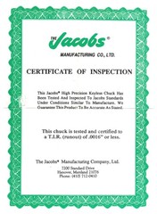 Jacobs 30545 JKB 160-50L High Precision Keyless Chuck 3.0-16.0mm