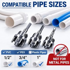 4 in 1 Water Pipe Threader Tool – 1/2″ & 3/4″ & 1″ Dual-Function Internal