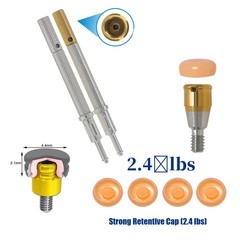Overdenture Tapered Locator Abutment For Hiossen Nobel ITI Zimmer MIS Titanium