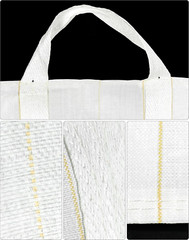 2Pcs FIBC Bulk Bags 1 Ton, 2200LBS Capacity Woven Polypropylene Sandbags 35”x43”