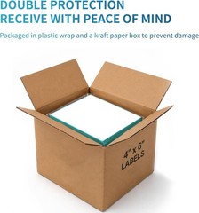 High-Quality 4×6 Fanfold Thermal Labels – 100 Shipping Labels with Blue Finish