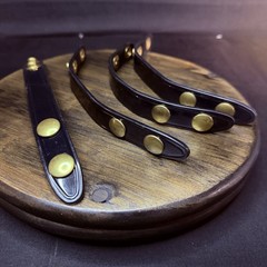 Safariland Belt Keeper 8″ Black High Gloss With Brass Snaps Set Of 4