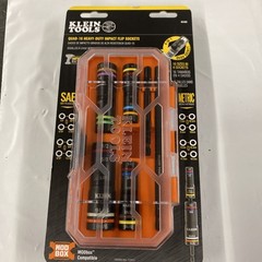 New Klein Tools 654QS KNECT Quad-16 Heavy Impact Flip Socket 6pc Set SAE/Metric