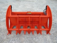60″ Brush Root Rake Clam Grapple Attachment Fits Skid Steer Tractor Quick Attach