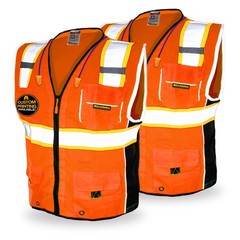 KwikSafety CLASSIC (2 PACK) Safety Vest Class 2 Hi Vis Reflective ANSI PPE