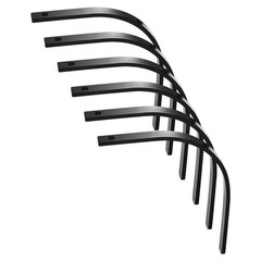 VEVOR 6 Pack Landscape Rock Rake Tines Replacement 1″ x 5/16″ Bolt-on Mount