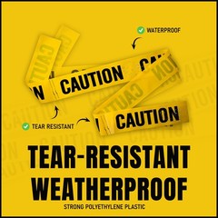 4 Pcs Yellow Caution Tape Roll Bulk, 3in wide X 4000ft (pack of 4, 1000ft eac…