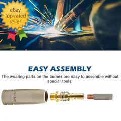 14Pcs Mig Welding Nozzle Tips 030″ with Non-Stick Coating;Ceramic Welding Nozzle