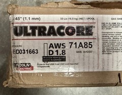 Lincoln ED031663 UltraCore 71A85 Flux Cored Welding Wire E71T-9M, 0.045 in, 33lb