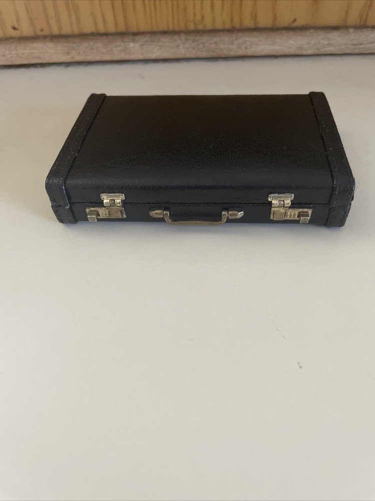 Mini Brief Case Business / Credit Card Holder dark Brown Leatherette 🔥NIB🔥gift