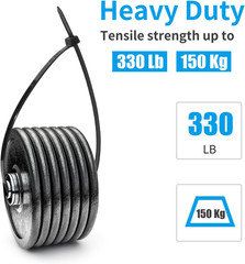 18 Inch Black Large Zip Ties Heavy Duty 50 Pack, 330 LBS Ultra Exclusive Strong
