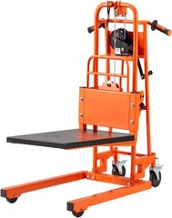 Material Lift Winch Stacker with Casters, 500 Lbs Capacity, 35″ Max Lift Height