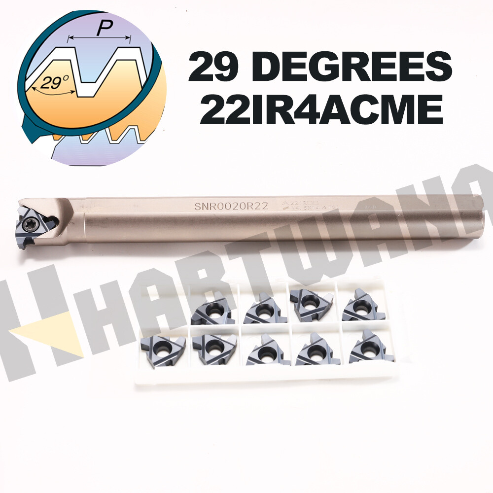 Lathe Internal Threading Boring Bar Indexable Threading Inserts 29° 22IR4ACME