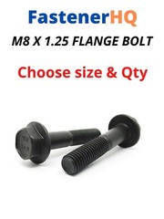 (Choose Length & Qty’s) M8x 1.25 Grade 10.9 Metric Flange Bolts Black Phos & Oil