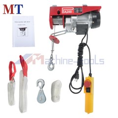 Electric Hoist, 110V 440lbs/200kg Winch with 6.6ft Remote Control Height 20-40ft