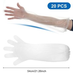 50 Pcs Disposable Field Dressing Gutting Gloves Extra Long Veterinary Gloves