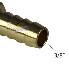 3/8″ X 1/4″ MNPT Brass Air Hose Barb Fitting For 3/8″ Hose