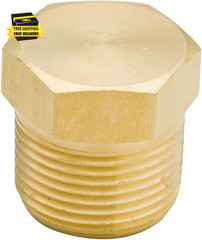 Vis Brass Pipe Fitting, Solid Hex Head Plug, 3/8 Inch Inch NPT Male, Pack of 5 ⭐