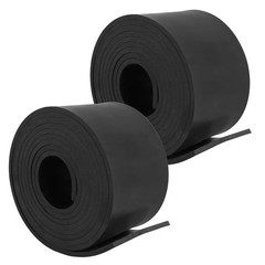 2 Rolls Rubber Sheet, 1/4″ Thick X 4″ Wide X 10′ Long Solid Rubber Strips Roll..