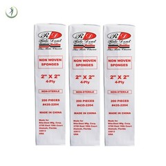 DENTAL COTTON GAUZE 2X2 4 PLY NON WOVEN 5,000/CASE MEDICAL HOSPITAL TATTOO SPA