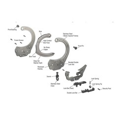 ASP 56100 Sentry Handcuffs Chain-Linked Stainless Steel Restraints & Key –