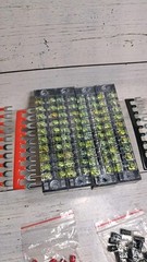 4 Pcs Dual Row Terminal Block, 600V 15A 10 Positions Screw Terminal Block…
