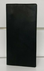 Winston Collection Leather Travel Organizer Wallet Smooth luxury black leather