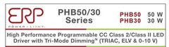 Dimmable LED Driver, PHB30W-0500-42-S, 28-42V , 300mA, 21W, Constant Current