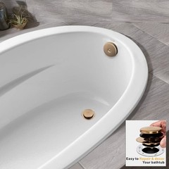 Champagne Bronze Universal Tub Drain Tip Toe Tub Conversion Kit Assembly, Art…