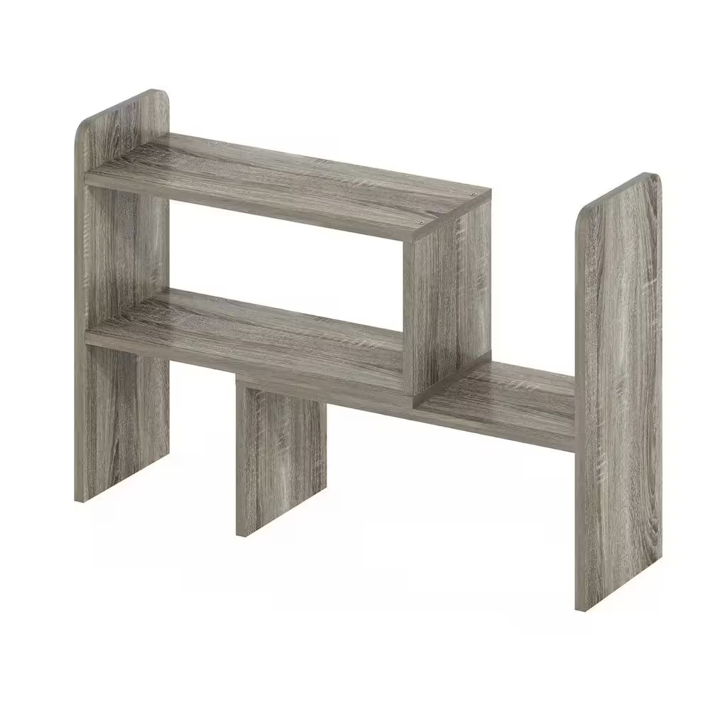 Gray 23.7 In. X 15.7 In. Wood Modern Adjustable Desk Organizer