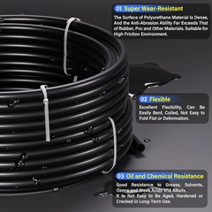 TAILONZ PNEUMATIC Black 4MM or 5/32 Inch OD 10 Meter 32.8ft PU Polyurethane Air