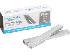 Blue Summit Supplies Staples 1/4″ Length 210 per Strip Jam-Free 10 Boxes of 5000