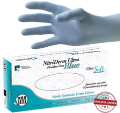 IHC NitriDerm Ultra Blue Nitrile Powder-Free Exam Gloves Series 157 – Box of 100