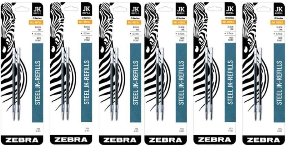 Zebra G-301 Stainless Steel Pen Jk-Refill, Medium Point, 0.7Mm, Black Ink, 2-…