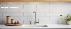 Built-in Kitchen Sink Soap Dispenser with Extension Tube Kit – Brushed Nickel
