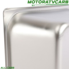 ALL-CARB 2 Stainless Steam Hotel Pans With Lids 1/2 Size 6″ Deep Thickened