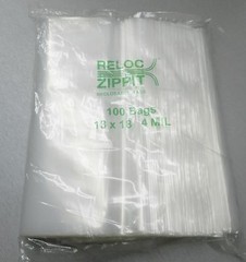 13×18 Reloc Zippit Bags 4Mil Clear Reclosable Large Jumbo Size13″x18″ 100 Pcs