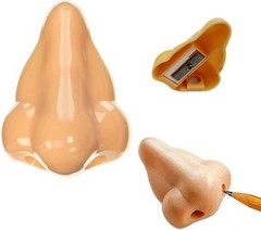 1Pc Mini Plastic Hand Powered Pencil Sharpener, Funny Nose, Student, Graphite…