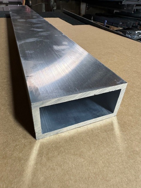 6061 Aluminum Rectangle Tube 2″ x 4″ x 60″ Length x 1/4″ Wall (0.250″ Wall)