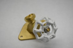 Lead-Free Brass Hose Bibb Spigot Faucet Set of 2 1/2 in FIP x 3/4 in GHT White