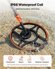 VEVOR Metal Detector for Adults 6-12″ Professional Gold Detector Waterproof Coil