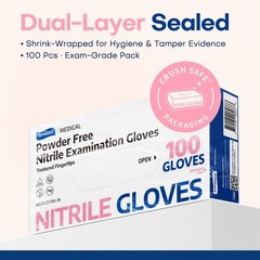 Supmedic Medical Nitrile Exam Gloves, 3.5 mil X-Small, X-small (Rose Quartz)