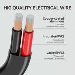 10 Gauge 2 Conductors 100FT Electrical Wire, Flexible Low Voltage PVC Copper …