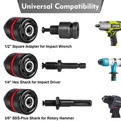 KPROE Keyless Drill Chuck 1/2-20UNF Compatible with Milwaukee M18/M12,…