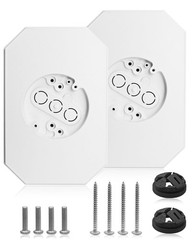 2 Pcs 8141DBL Siding Light Mounting Block Bracket White with Built-in Electri…